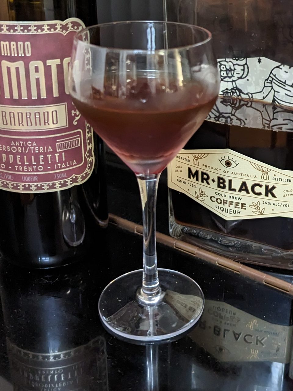 Nearly Coffee cocktail in Nick and Nora Glass