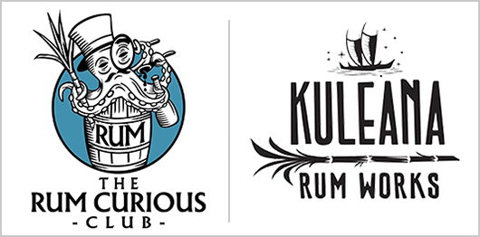 Logos for The Rum Curious Club and for Kuleana Rum Works